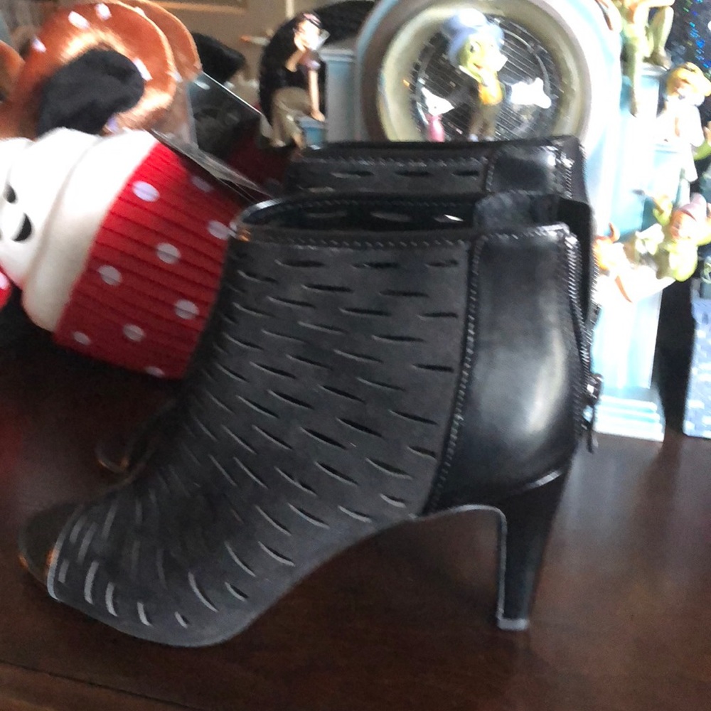 Glamorous black cage heels, size 9.5